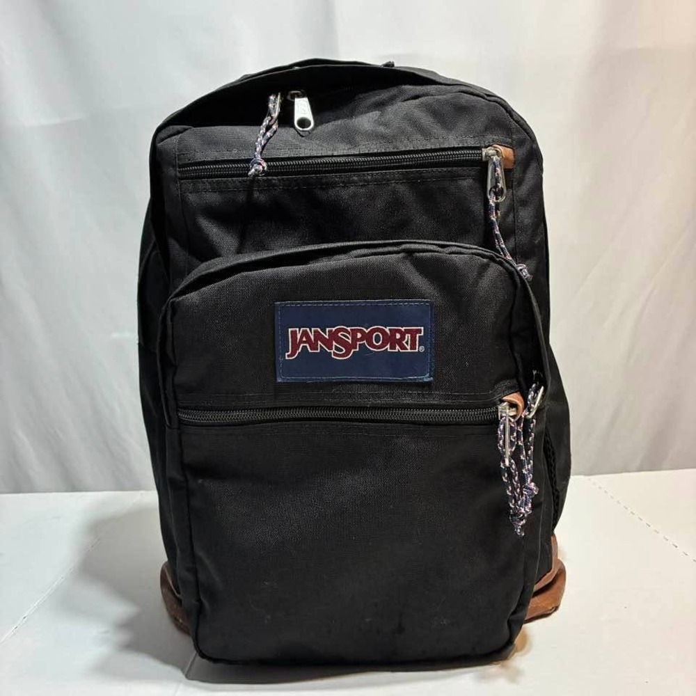 JanSport Backpack Black Brown Unisex 34L Cool Student Laptop School College - Picture 2 of 16